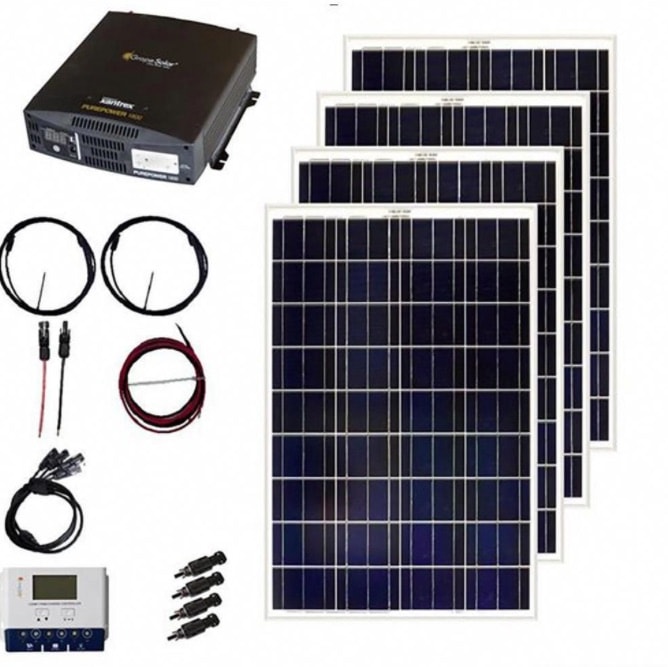 grape solar 400 w off grid solar panel kit