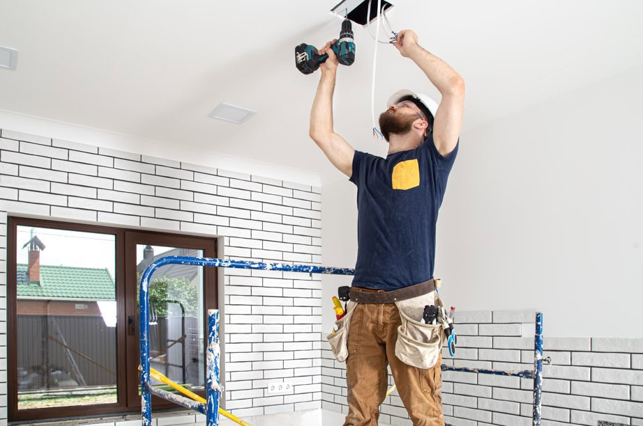 electrician builder work installation for remodel room