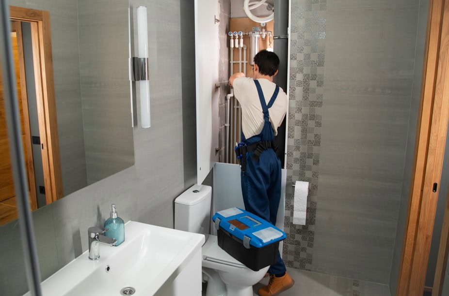 male plumber working